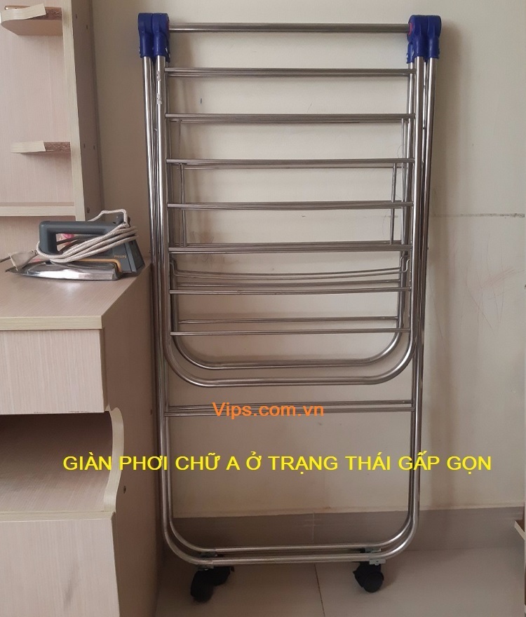 Giá phơi chữ A có bánh xe