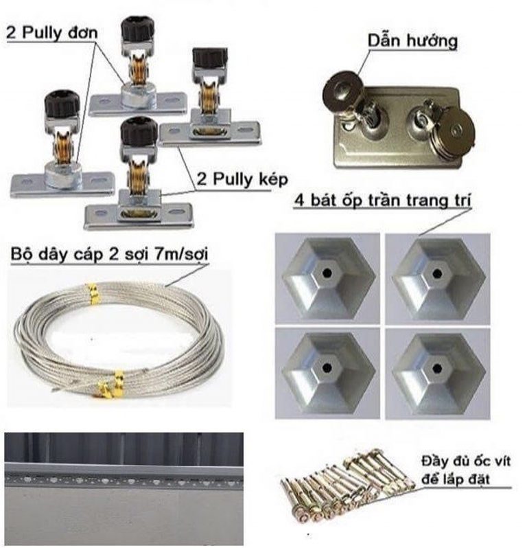 Một số linh kiện chính thay thế khi sửa giàn phơi